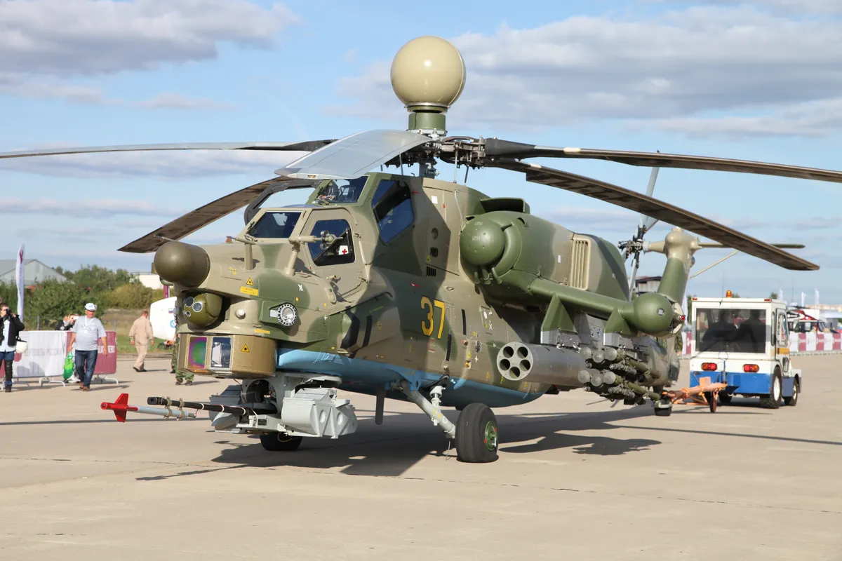 Un hélicoptère Mi-28N au salon MAKS 2013, photographie d’archive.